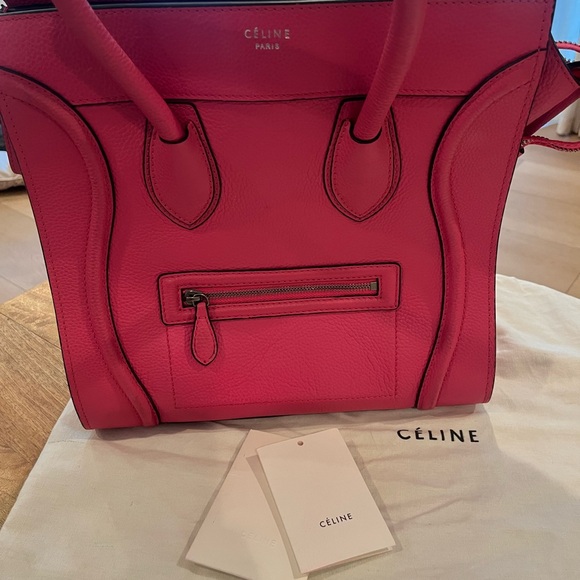 Celine Pink Leather Tote Bag with Structured Design - Picture 1 of 12
